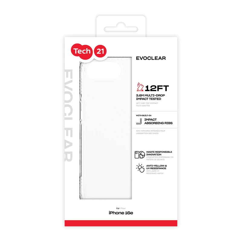Tech21 Evo Clear Apple iPhone 17e/16e Clear - 8674854