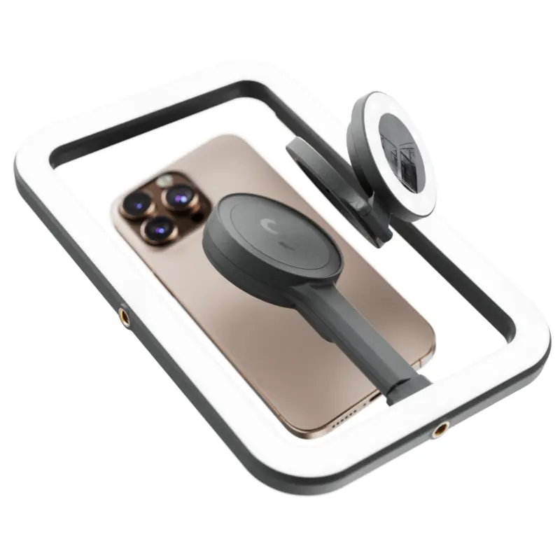 Shiftcam SnapStudio LED Light Frame with battery MagSafe-compatible Black - 9350694