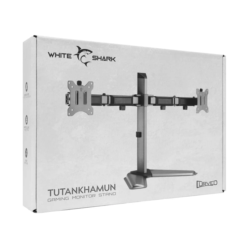 White Shark TUTANKHAMUN Dual Monitor Stand VESA 100/32
