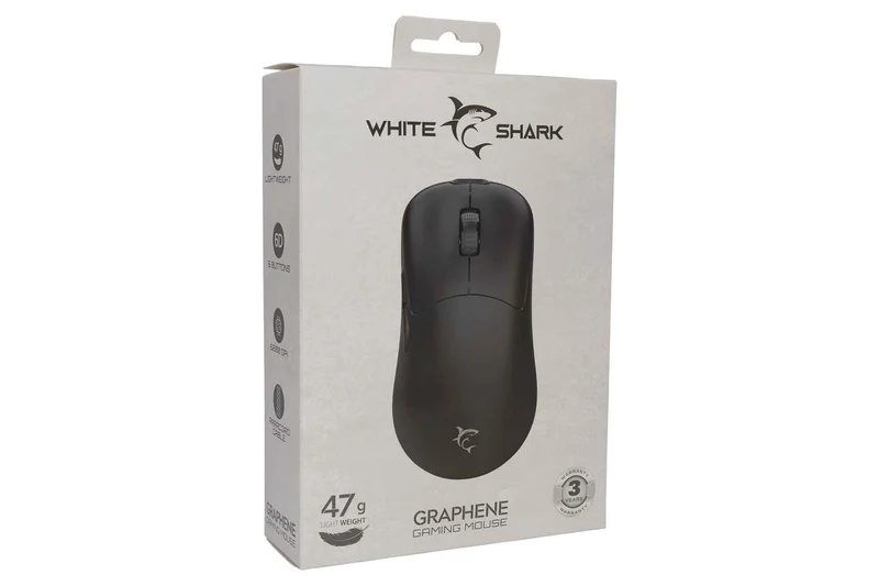 White Shark GRAPHENE Gaming Mice 6D 12.400dpi Black - 9450355