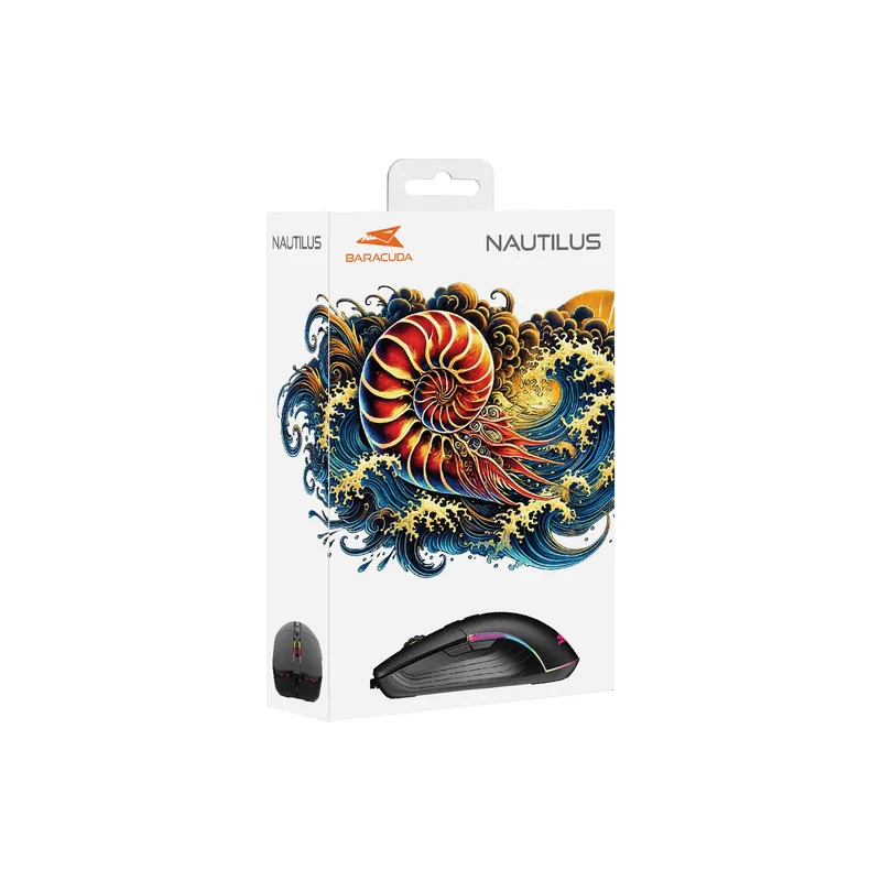 Baracuda NAUTILUS Gaming Mice 7D 12.800dpi Black - 9450358