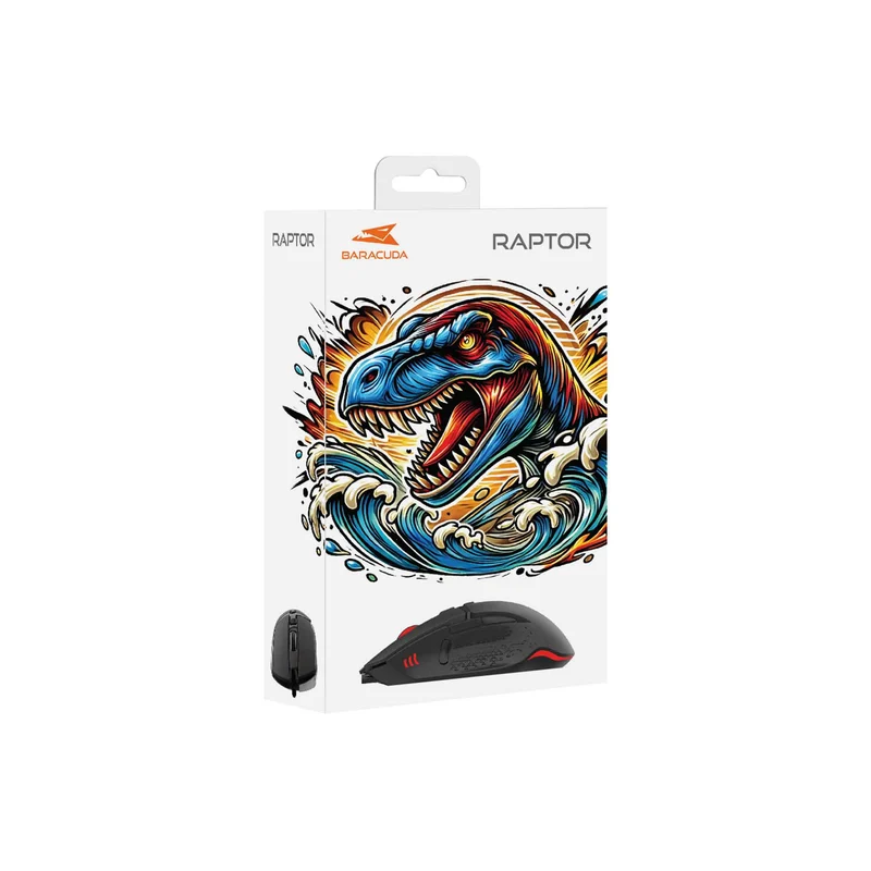 Baracuda RAPTOR Gaming Mice 8D 6.400dpi Black - 9450379