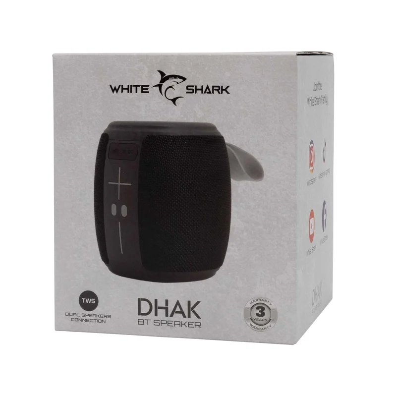 White Shark DHAK Bluetooth Speaker 1.200mAh Black - 9450402