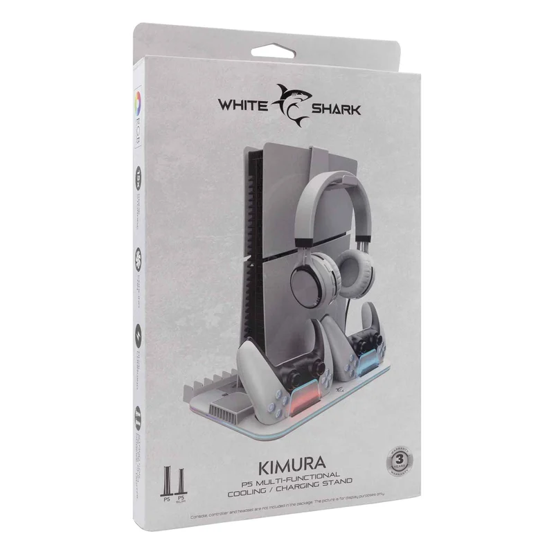 White Shark KIMURA 2 PS5 Cooler/Charging Stand White - 9450544