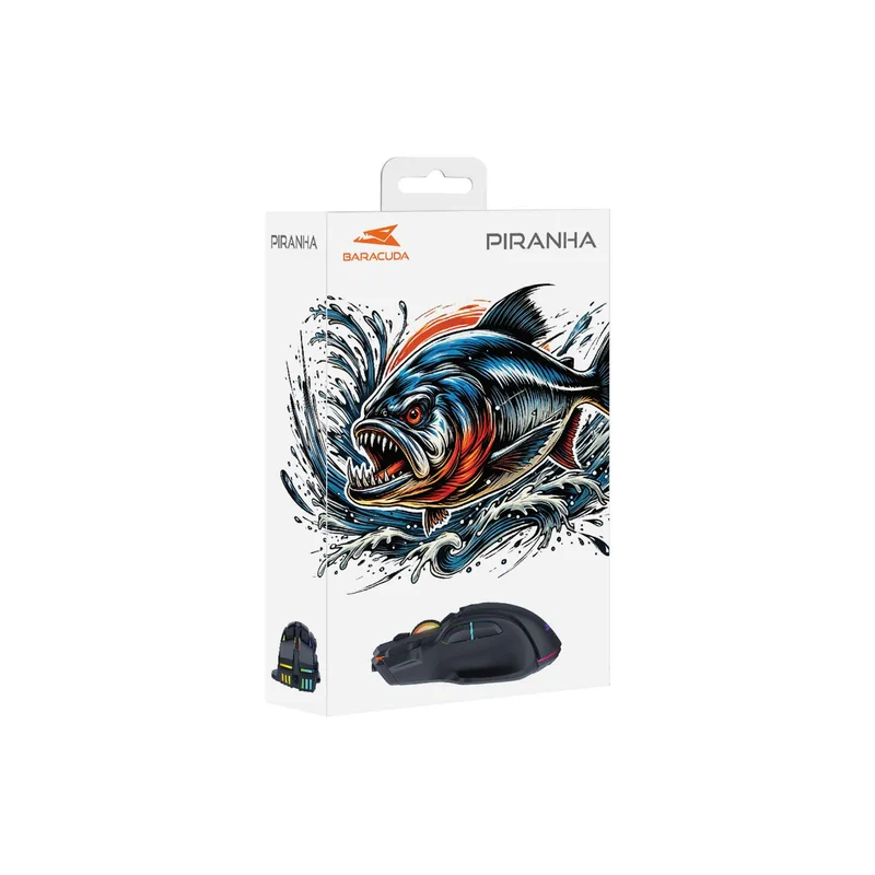 Baracuda PIRANHA Gaming Mice 7D 7.200dpi Black - 9450652