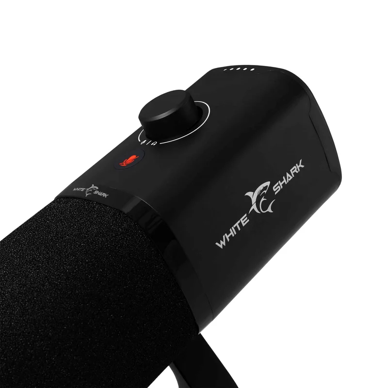 White Shark UDUKKU USB-C/XLR Dynamic Microphone incl. Stand Black - 9450732