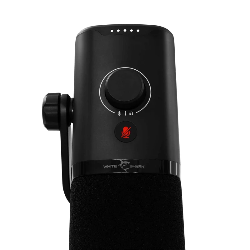White Shark UDUKKU USB-C/XLR Dynamic Microphone incl. Stand Black - 9450732