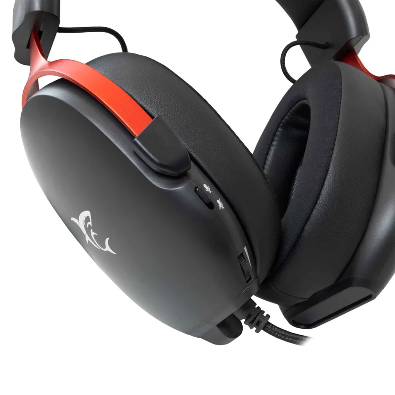 White Shark FOX Over-Ear Gaming Headset Black/Red - 9450738