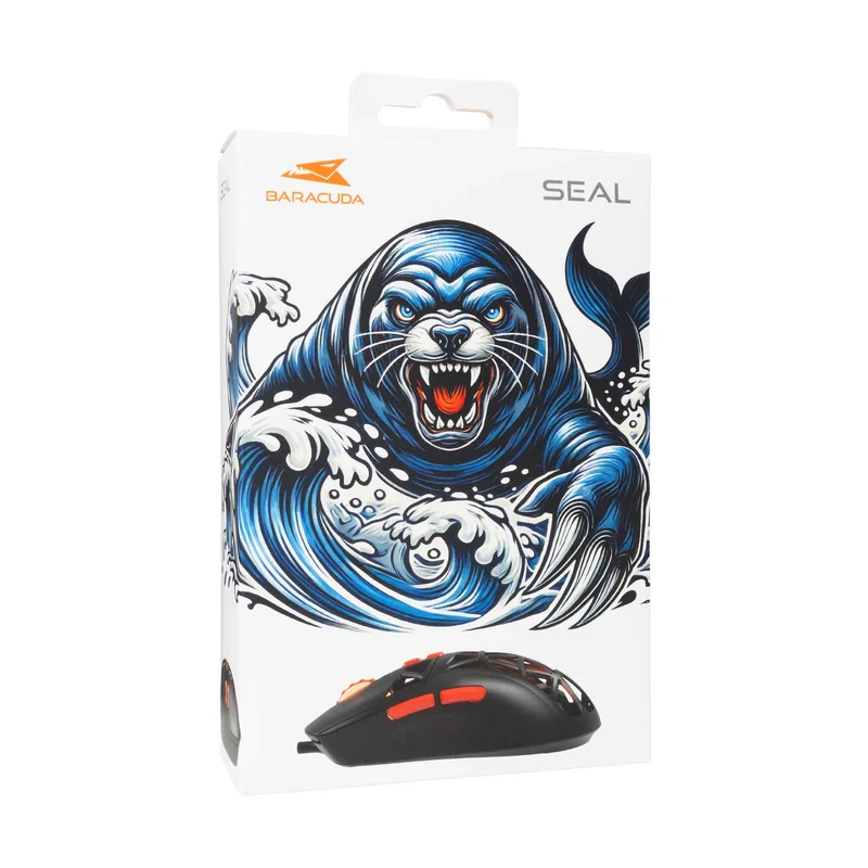 Baracuda SEAL Gaming Mice 7D 12.800dpi Black - 9450796