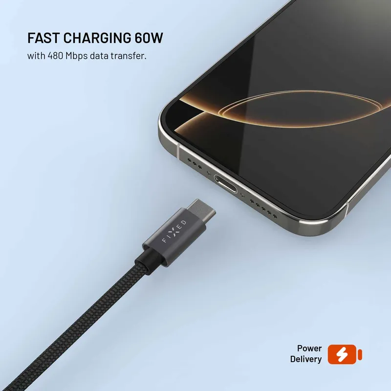 FIXED USB-C Power Watch Cable for Apple & Galaxy Watch 1.5m Black - 8019220