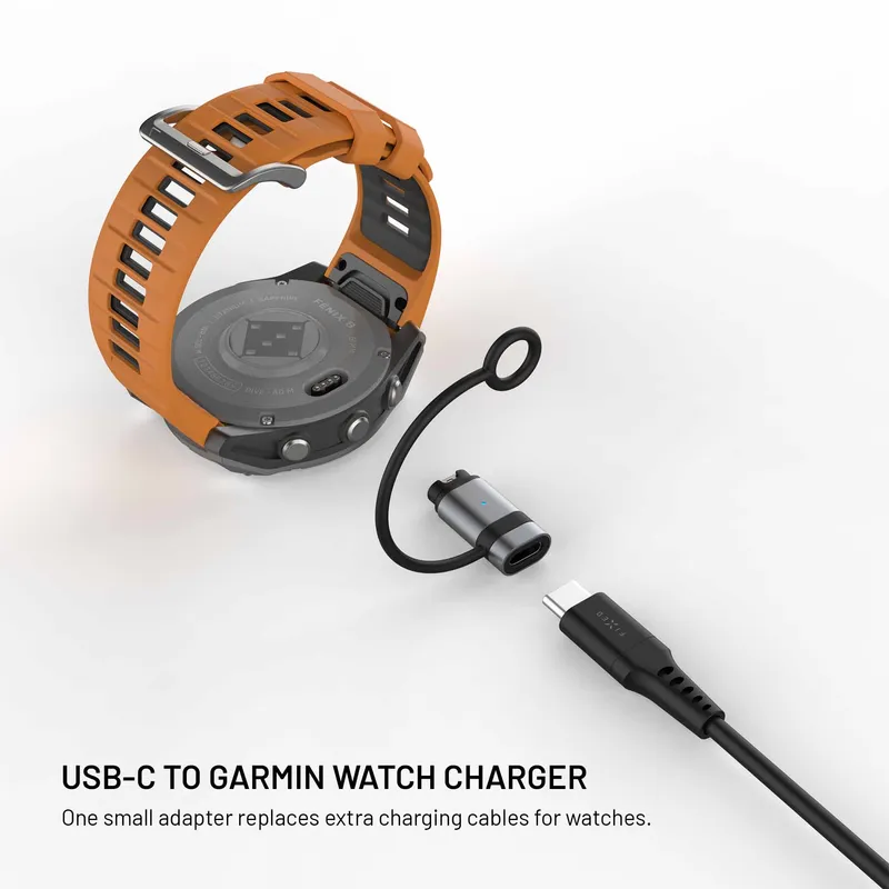 FIXED USB-C Charging Adapter for Garmin Smartwatch Black - 8019207