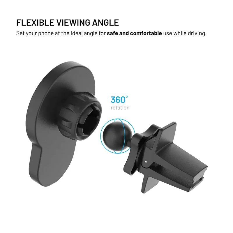 FIXED MagClick2 15W QI2 Airvent Car Mount Black - 8018846