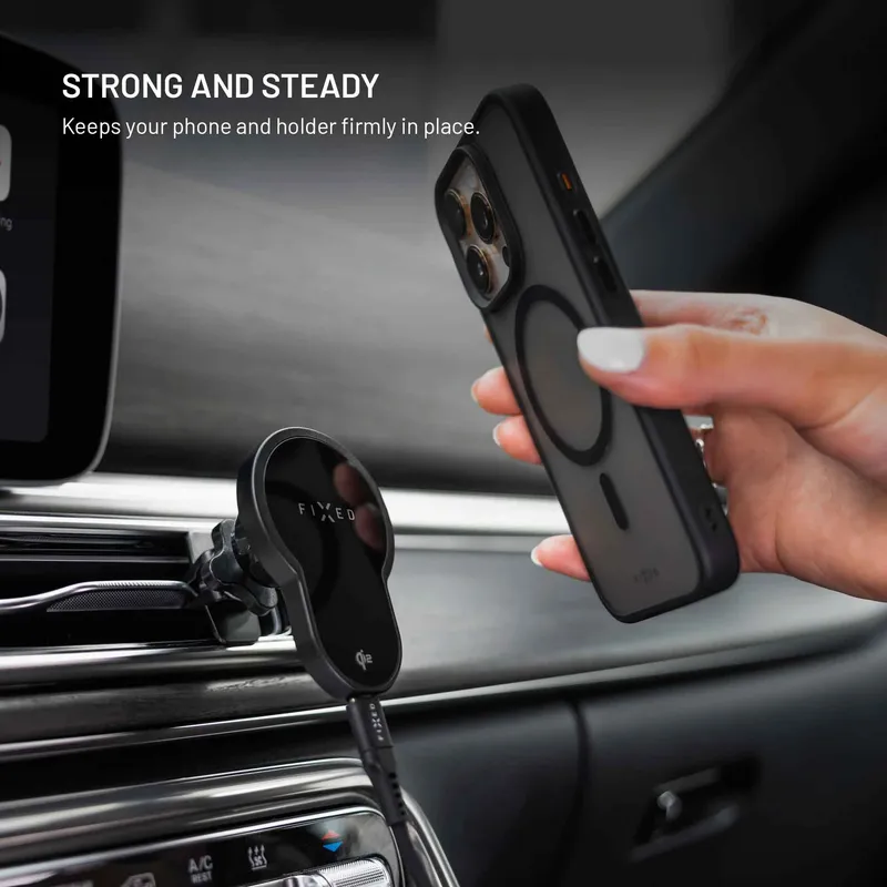 FIXED MagClick2 15W QI2 Airvent Car Mount Black - 8018846