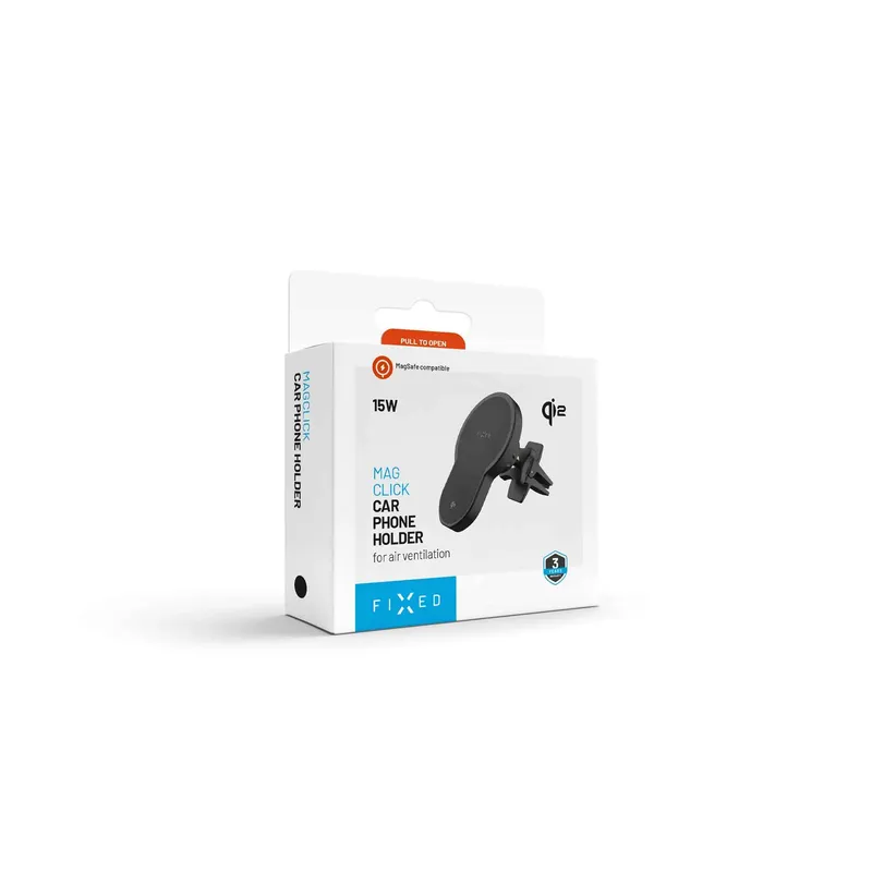 FIXED MagClick2 15W QI2 Airvent Car Mount Black - 8018846