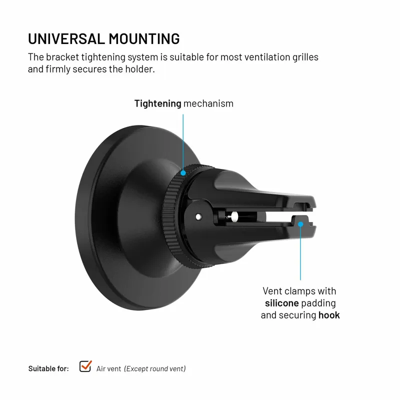 FIXED MagCircle Airvent Car Mount Black - 8019218