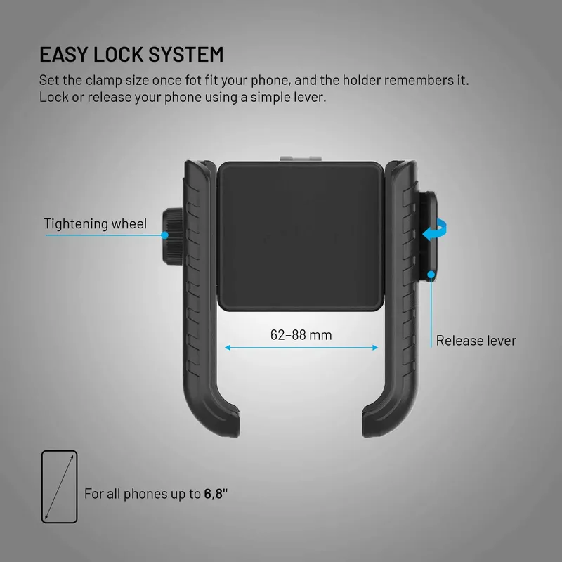 FIXED Bikee Anti-Shock Mount with Smart Lock Black - 8019208