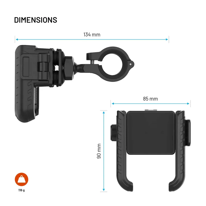 FIXED Bikee Anti-Shock Mount with Smart Lock Black - 8019208
