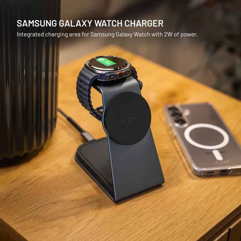 FIXED 3in1 Mag ALU 25W Qi2.2 Wireless Samsung Charging station Space Grey - 8019270