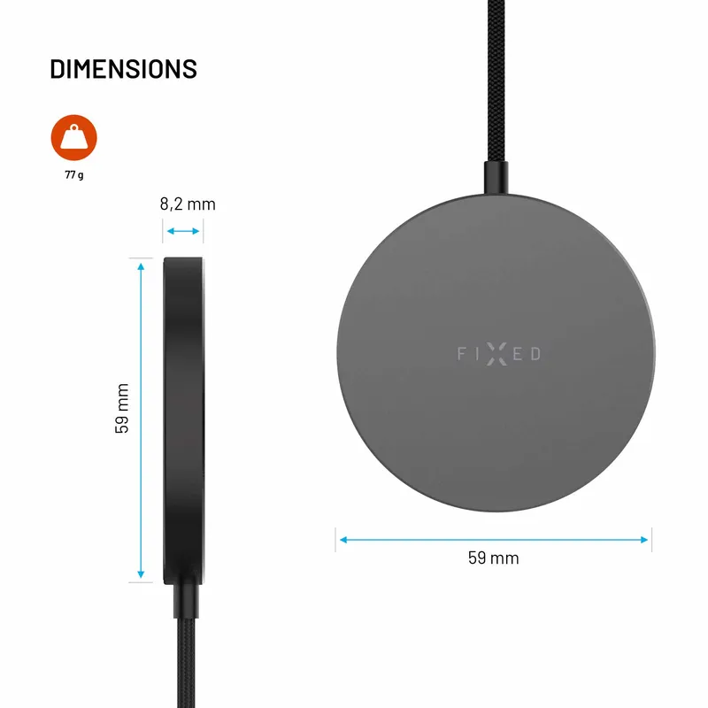 FIXED MagPad Slim Qi2.2 25W Wireless Charger Space Grey - 8019267