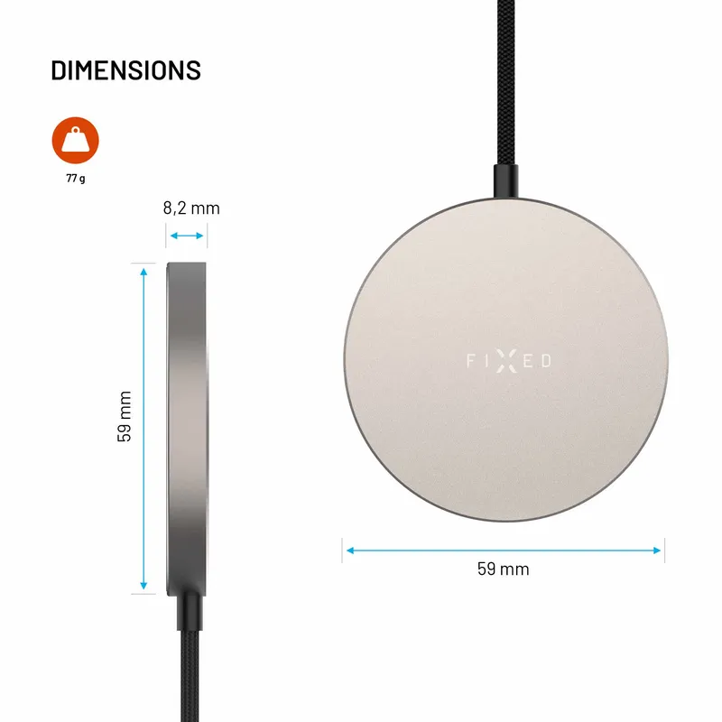 FIXED MagPad Slim Qi2.2 25W Wireless Charger Titan - 8019268
