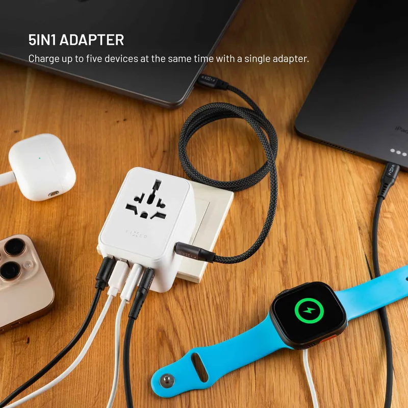FIXED Travel Charger USB-C/-A 70W EU/UK/USA/AUS White - 8018910