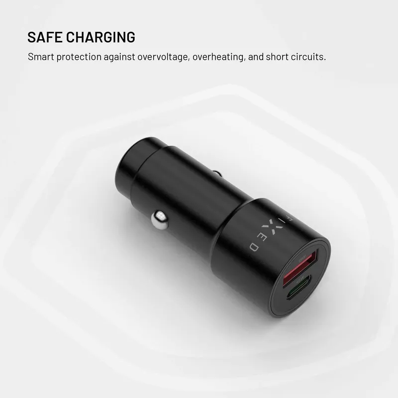 FIXED Super Fast Dual USB-A/C Car Charger 63W Black - 8019266