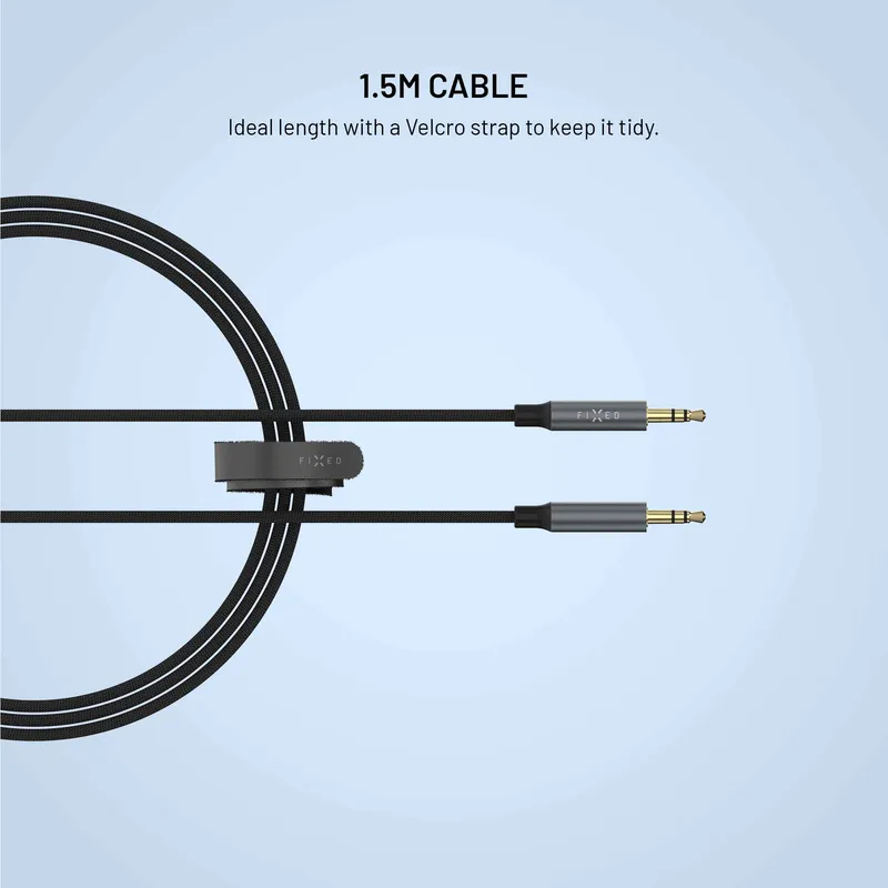 FIXED Link Premium 3.5mm Audio cable 1.5m Space Gray - 8019299