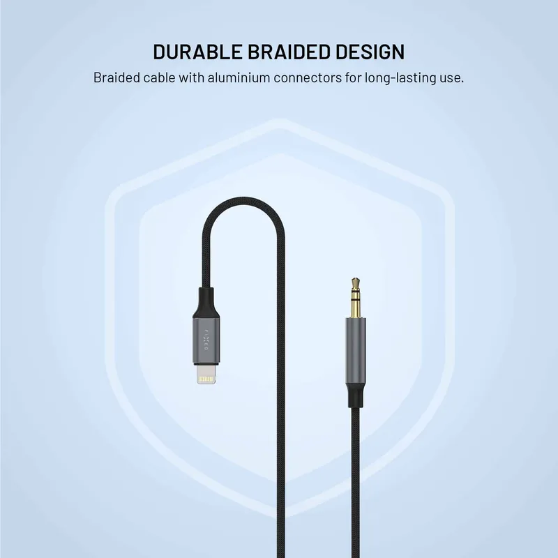 FIXED Link Premium Lightning to 3.5mm cable 1.5m Space Gray - 8019297