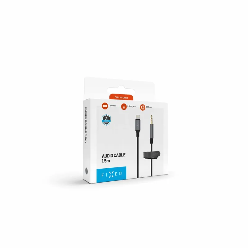 FIXED Link Premium Lightning to 3.5mm cable 1.5m Space Gray - 8019297
