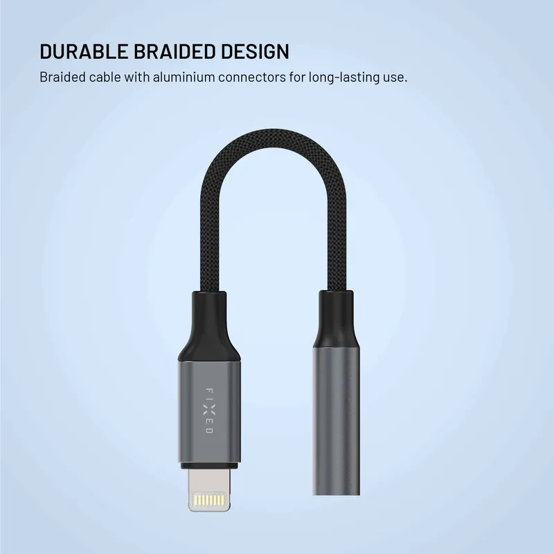 FIXED Link Premium Lightning to 3.5mm adapter Space Gray - 8019300