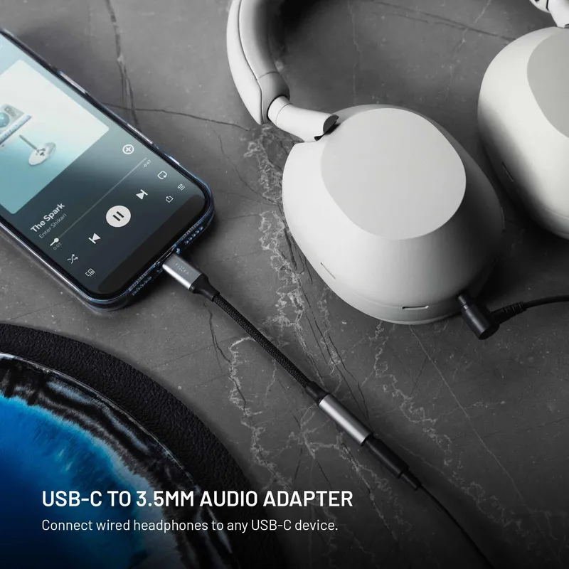 FIXED Link Premium USB-C to 3.5mm adapter Space Gray - 8019301
