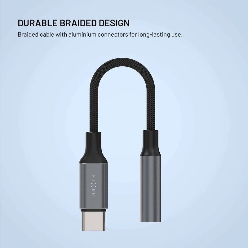 FIXED Link Premium USB-C to 3.5mm adapter Space Gray - 8019301