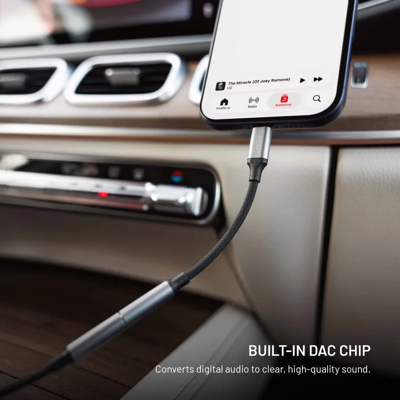 FIXED Link Premium USB-C to 3.5mm adapter Space Gray - 8019301
