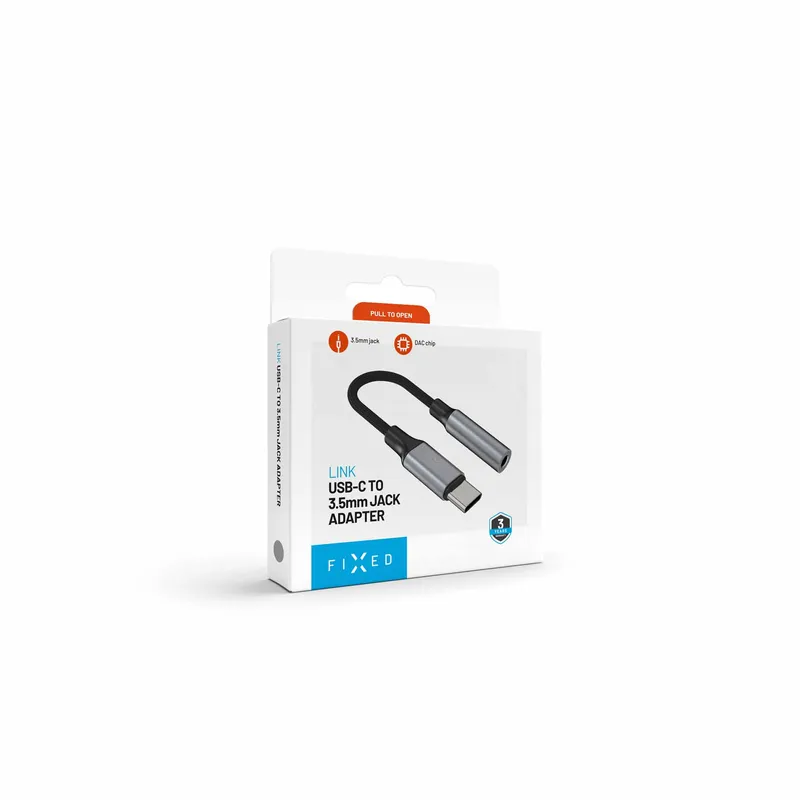 FIXED Link Premium USB-C to 3.5mm adapter Space Gray - 8019301