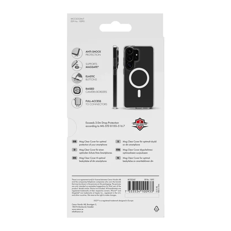 X2O Mag Clear Cover Samsung Galaxy S26 Ultra Clear - 3410093