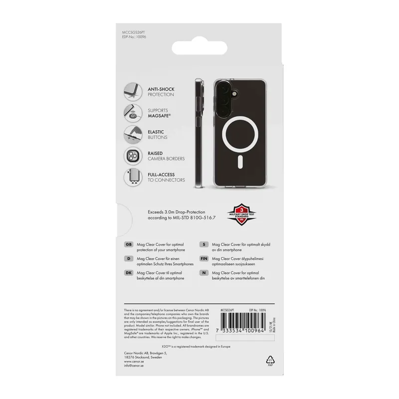 X2O Mag Clear Cover Samsung Galaxy S26+ Clear - 3410096