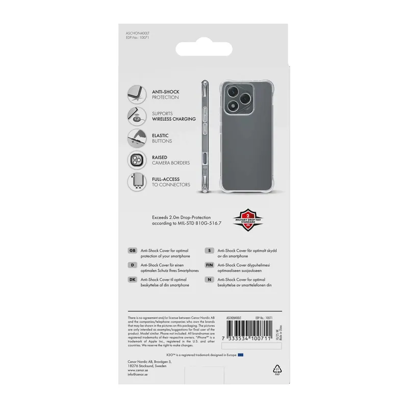 X2O Anti-Shock Cover Honor 400 Lite Clear - 3410071