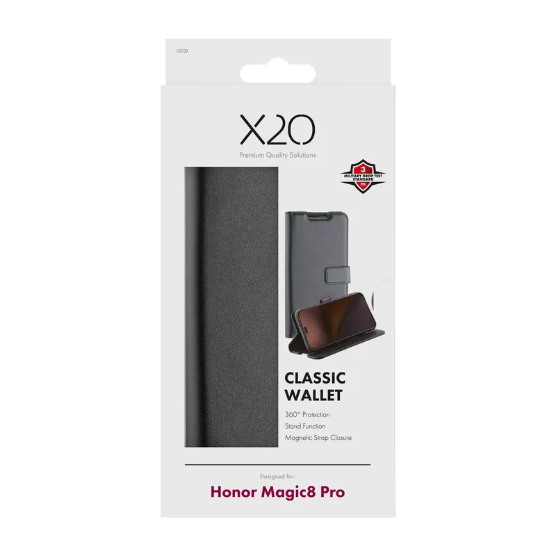 X2O Classic Wallet Honor Magic8 Pro Black - 3410109