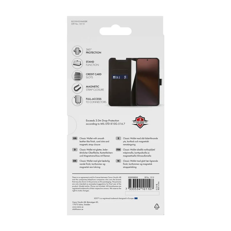 X2O Classic Wallet Honor Magic8 Lite Black - 3410110