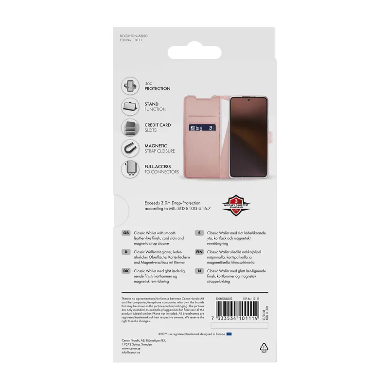 X2O Classic Wallet Honor Magic8 Lite Rose Gold - 3410111