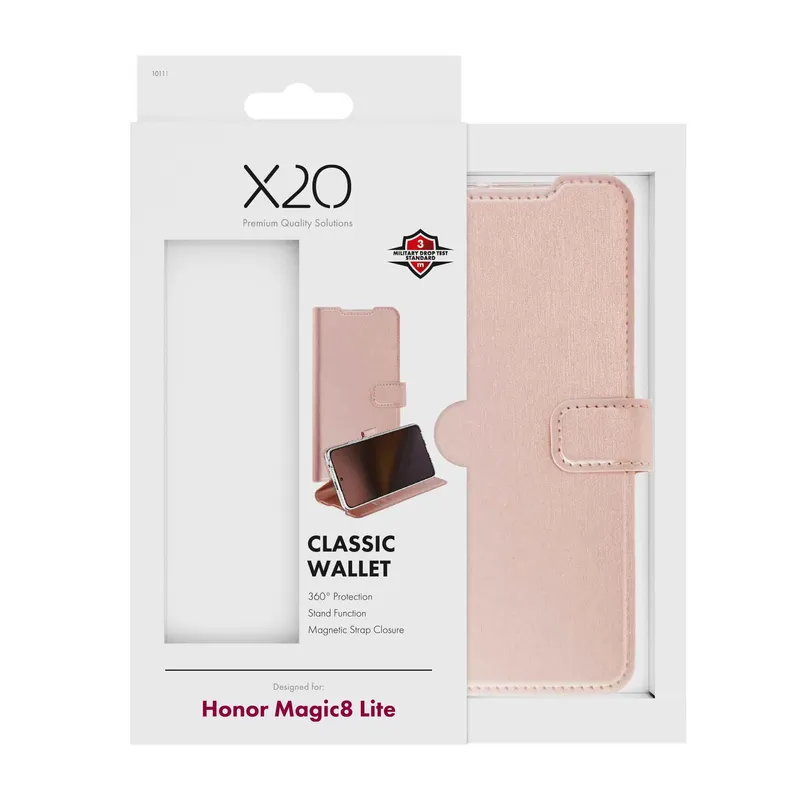 X2O Classic Wallet Honor Magic8 Lite Rose Gold - 3410111