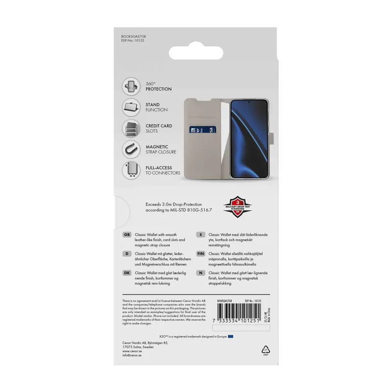 X2O Classic Wallet Samsung Galaxy A57 5G Greige - 3410125