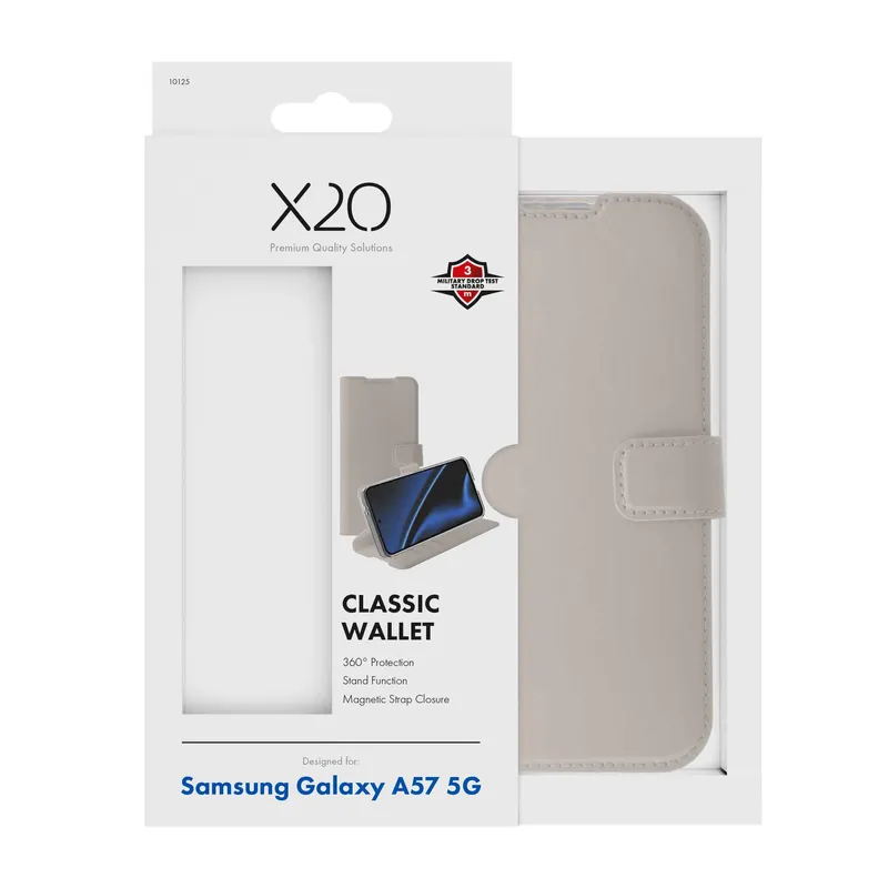 X2O Classic Wallet Samsung Galaxy A57 5G Greige - 3410125