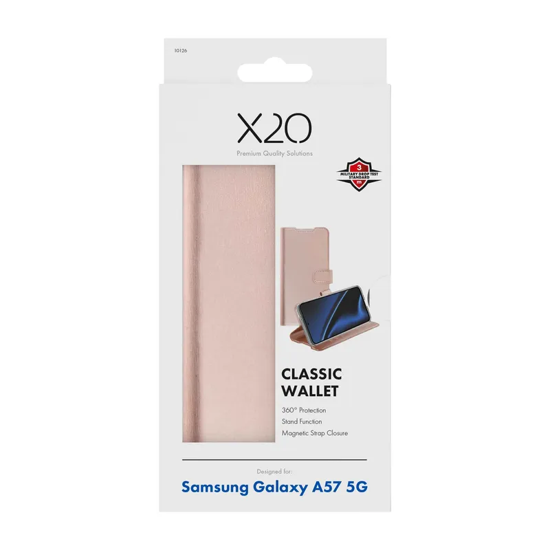 X2O Classic Wallet Samsung Galaxy A57 5G Rose Gold - 3410126