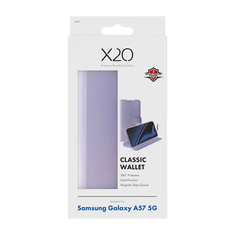 X2O Classic Wallet Samsung Galaxy A57 5G Lavender - 3410127