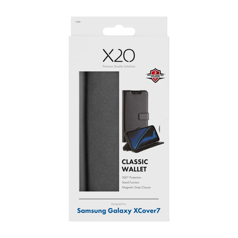 X2O Classic Wallet Samsung Galaxy Xcover7 Black - 3410089