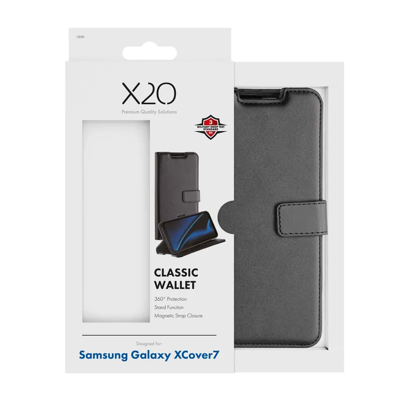 X2O Classic Wallet Samsung Galaxy Xcover7 Black - 3410089