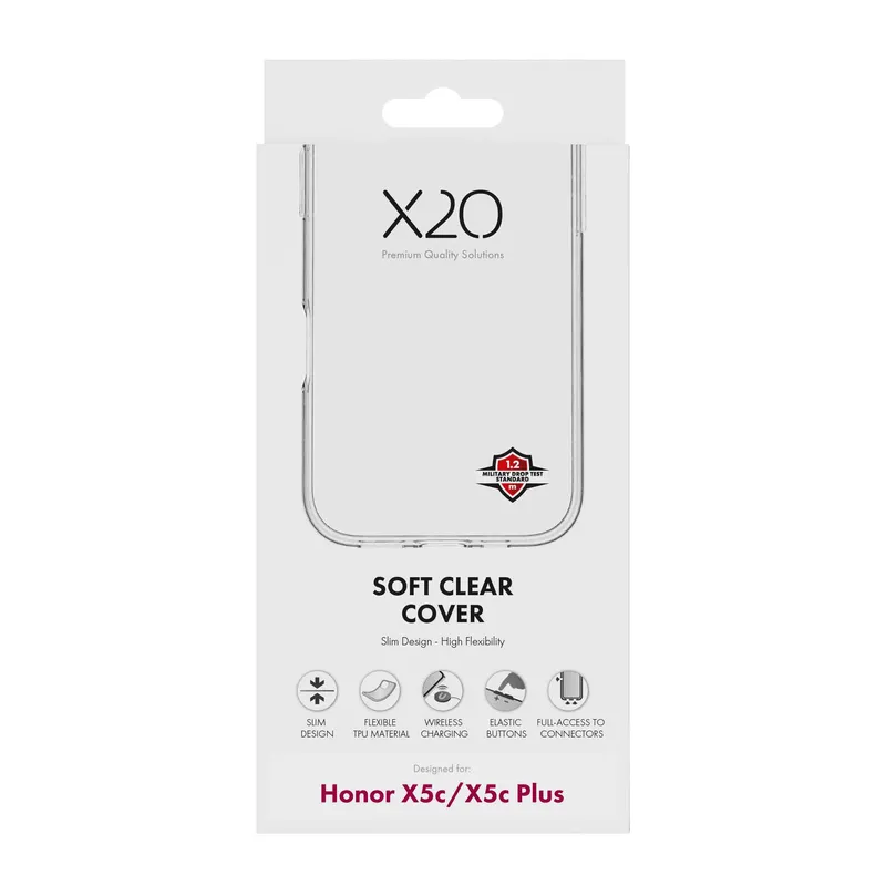 X2O Clear Soft Cover Honor X5c Plus Clear - 3410085