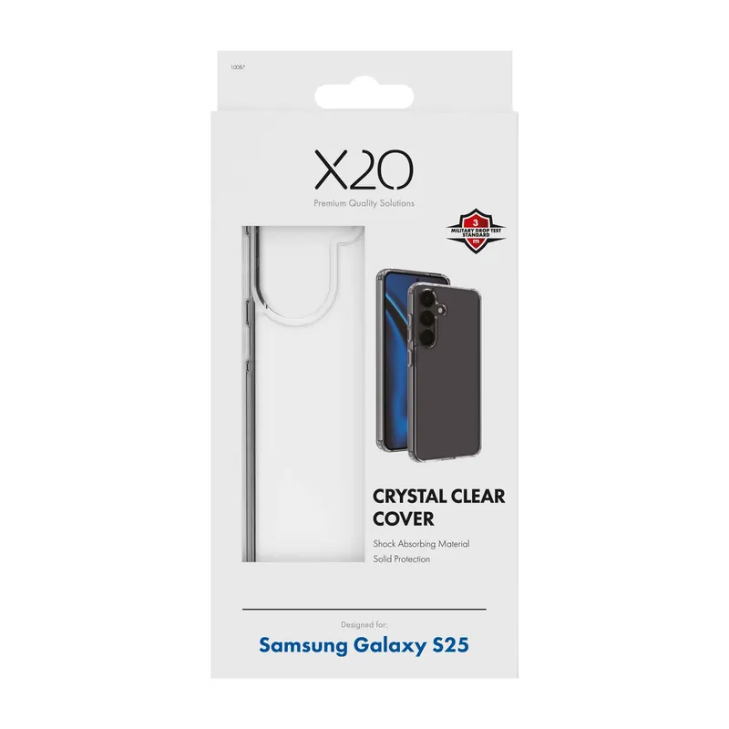 X2O Crystal Clear Cover Samsung Galaxy S25 Clear - 3410087