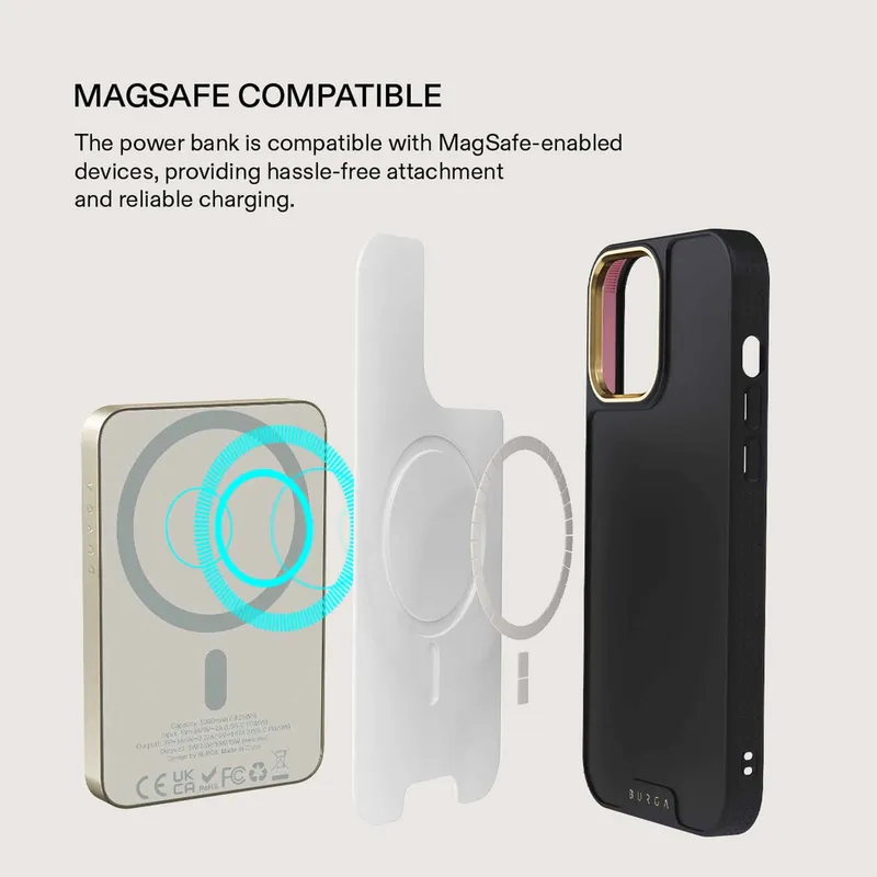 Burga Barely Yours - MagSafe Power Bank 5000 mAh Gold - 4108297